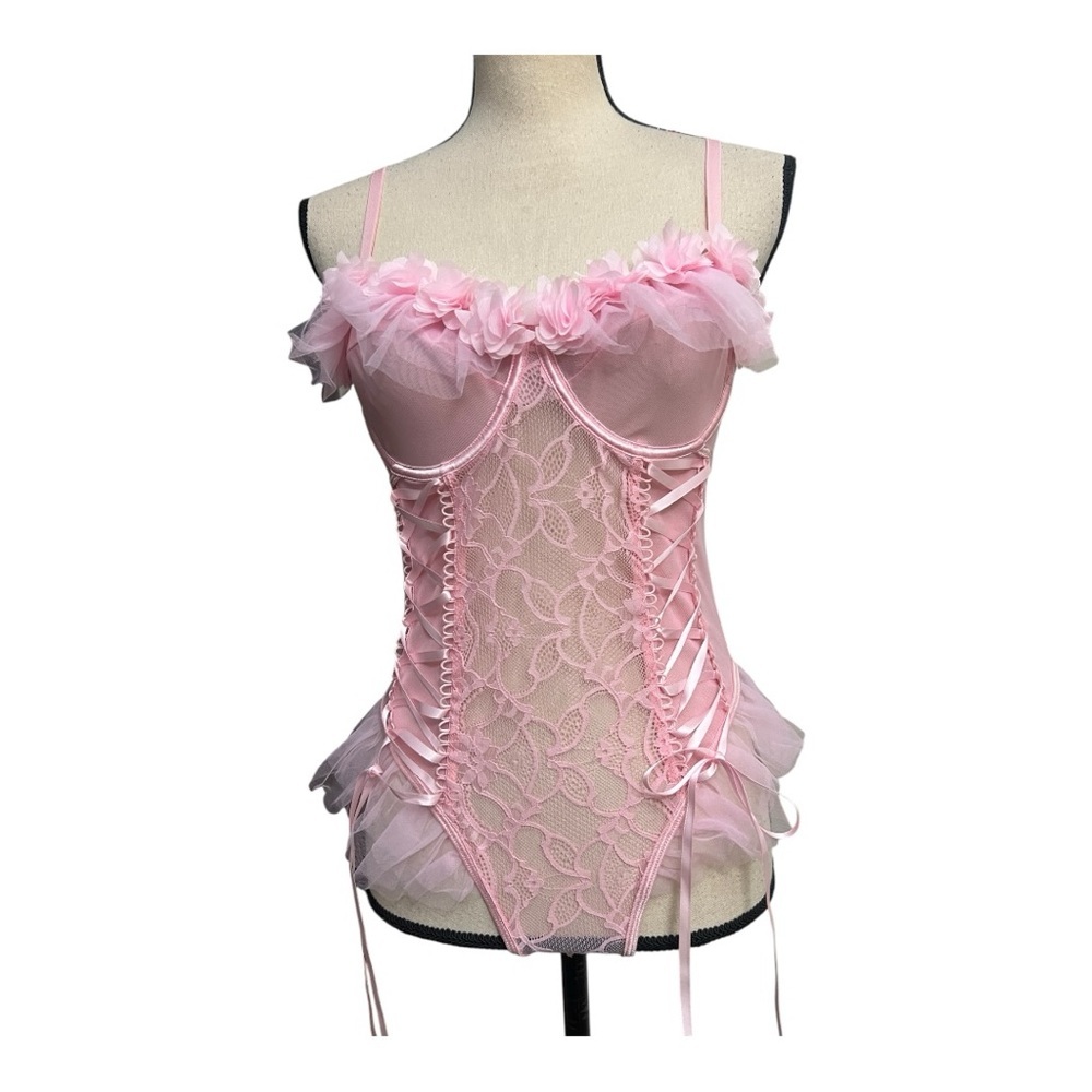 Womens Pink Sexy Bodysuit Lingerie Size M - Picture 6 of 11